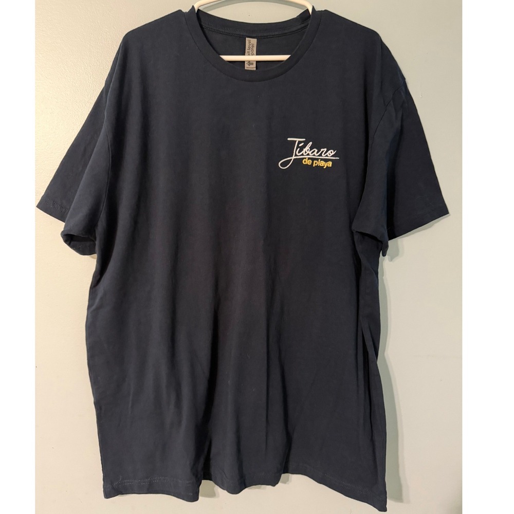 Next Level 2XL Jibaro de Playa Puerto Rico Graphic T-Shirt Navy Blue  0626